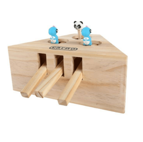 Natural Wooden Cat Toy - Interactive Puzzle Ball for Cats & Kittens