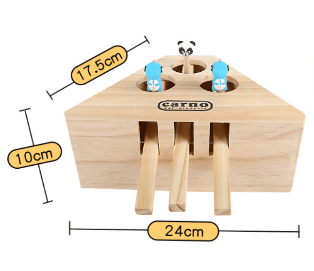 Natural Wooden Cat Toy - Interactive Puzzle Ball for Cats & Kittens