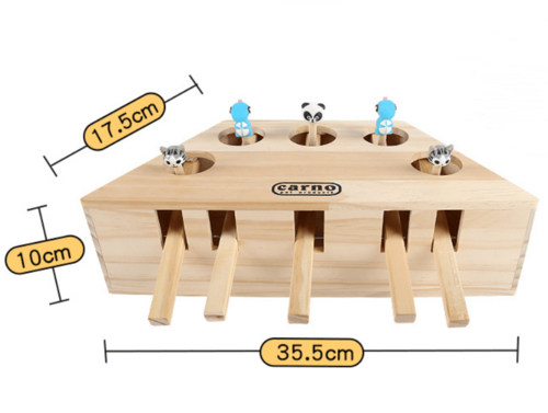 Natural Wooden Cat Toy - Interactive Puzzle Ball for Cats & Kittens