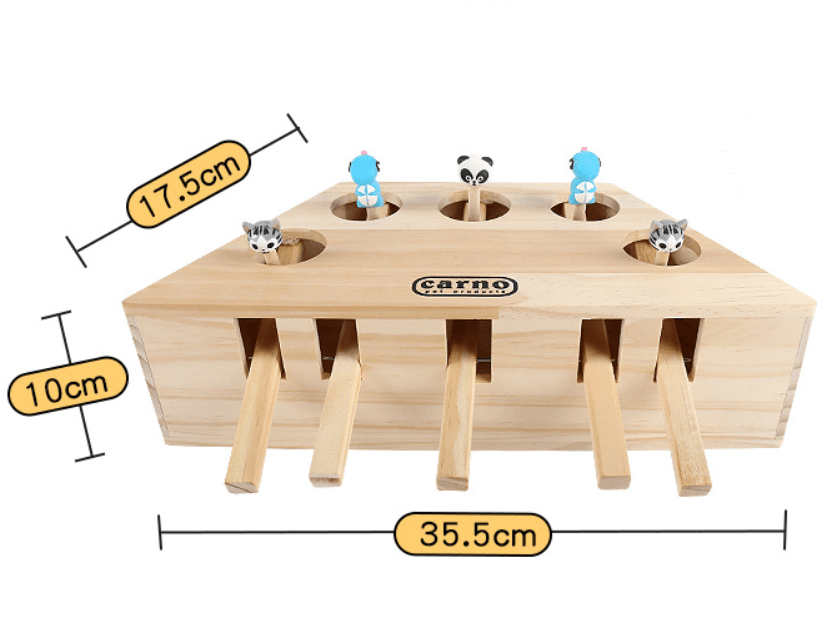 Natural Wooden Cat Toy - Interactive Puzzle Ball for Cats & Kittens