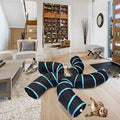 Cat Tunnel Hideaway - 3-Way Interactive Play Tube with Tree Pattern