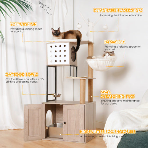Cat Tree Tower - Multi-Level Activity Center for Indoor Cats