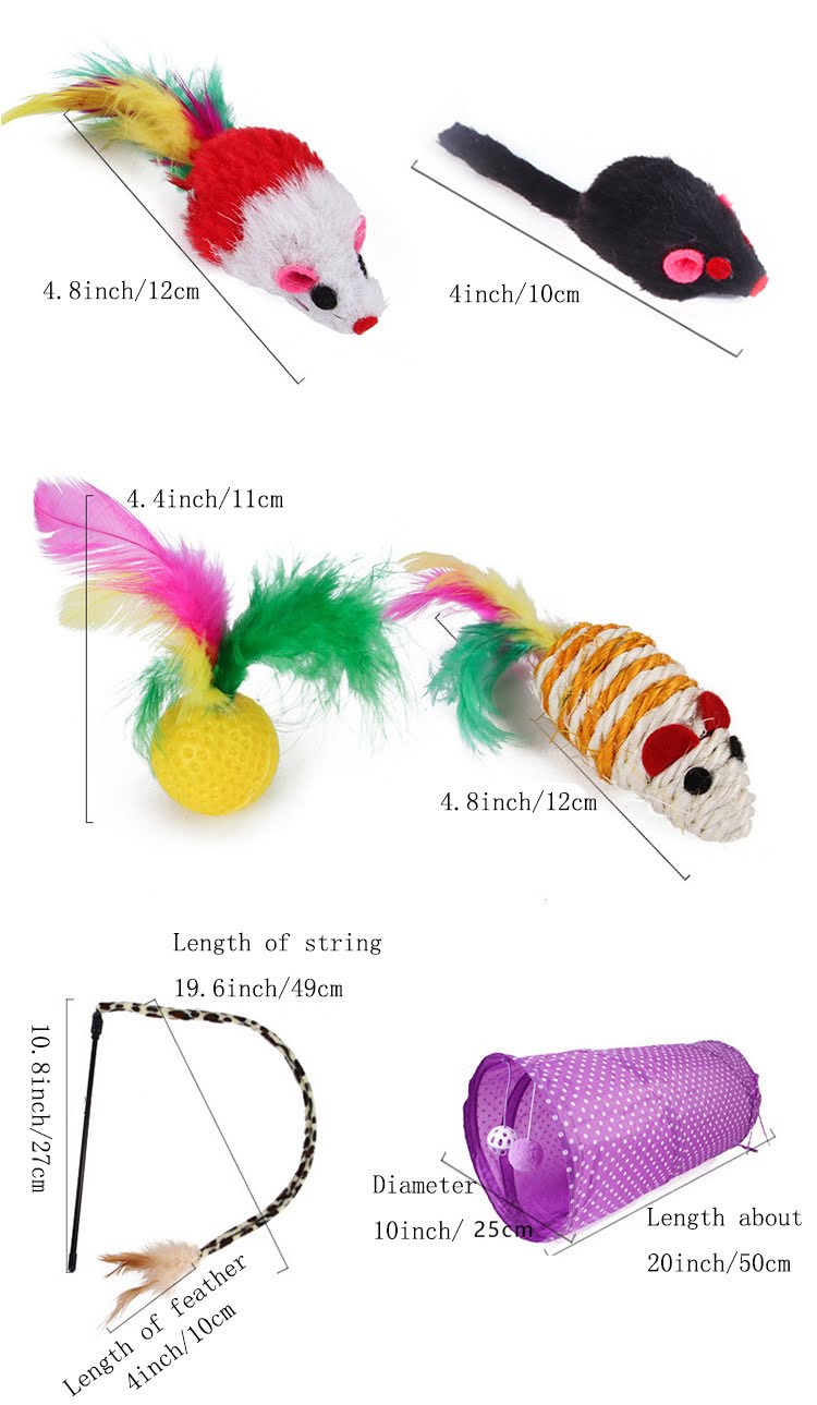 21-Piece Cat Toys Set - Complete Interactive Play Collection for Cats