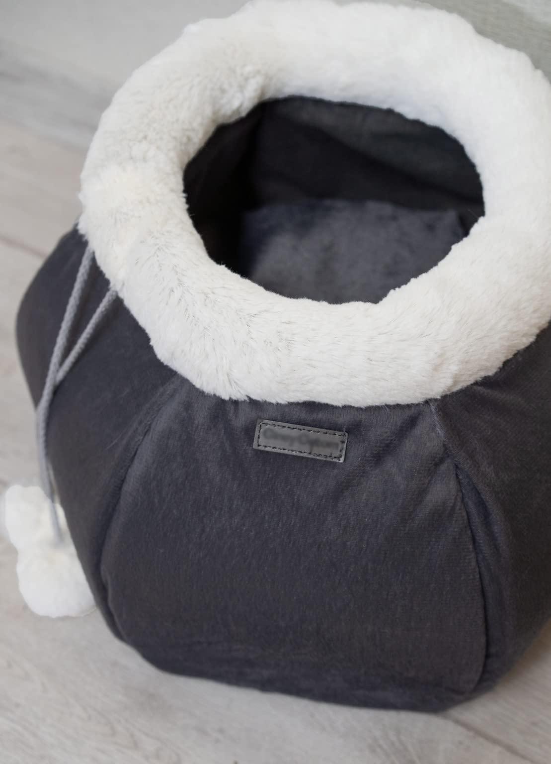 Cat Cave Bed - Cozy Plush Round Tent for Indoor Cats
