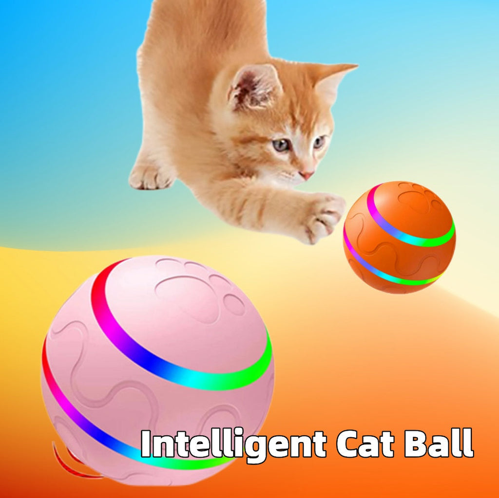 Smart Interactive Cat Ball - USB Rechargeable Self-Rolling Toy