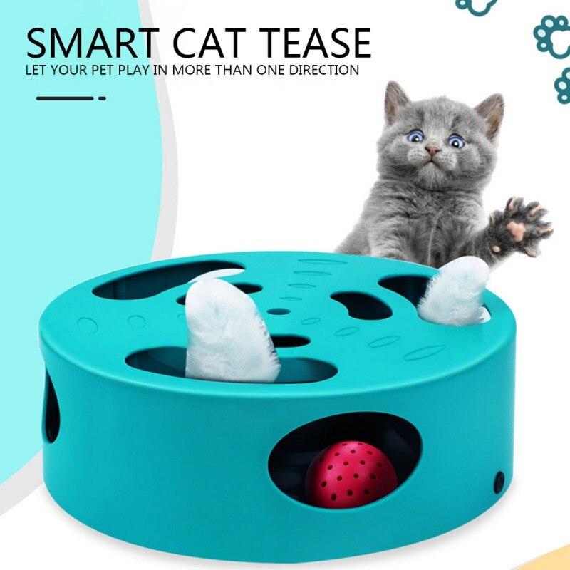 Interactive Cat Hunt Toy - USB Rechargeable Mouse Chase Maze Game