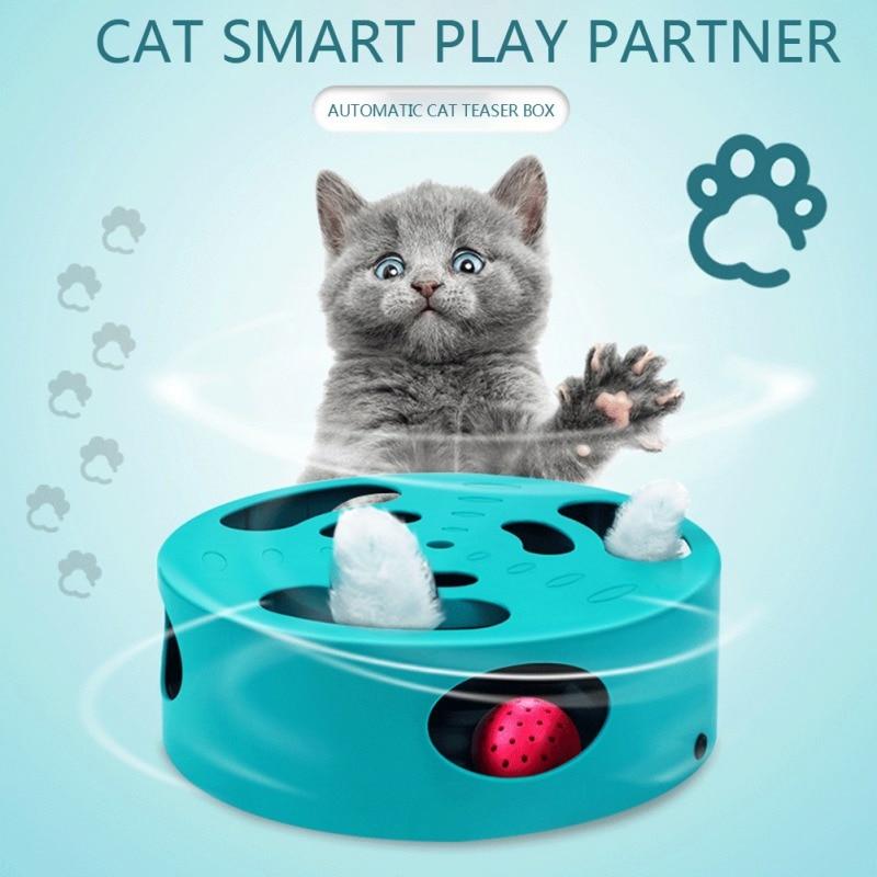 Interactive Cat Hunt Toy - USB Rechargeable Mouse Chase Maze Game