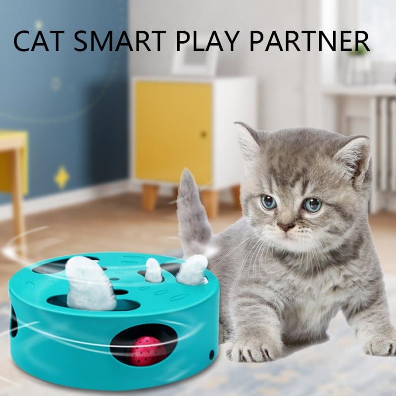 Interactive Cat Hunt Toy - USB Rechargeable Mouse Chase Maze Game